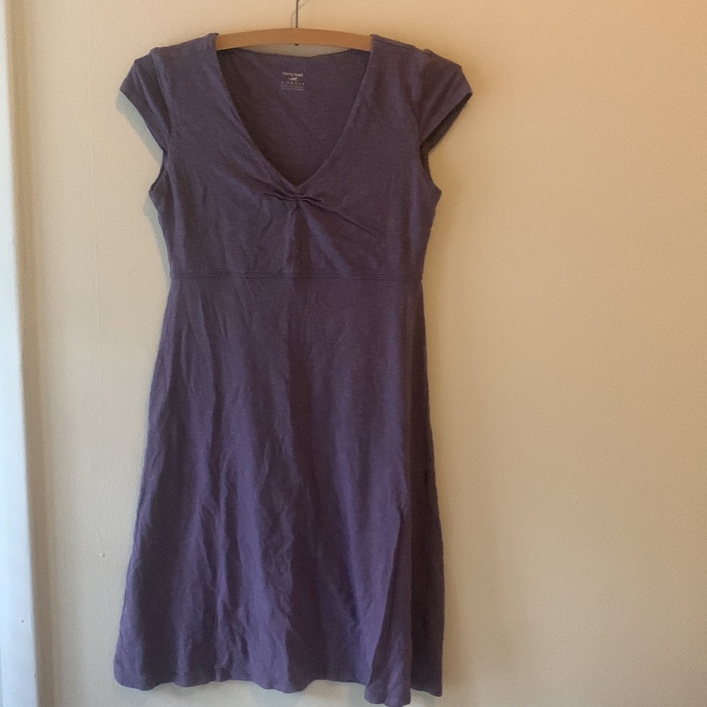 Horny Toad Purple Cap-Sleeve V-Neck Dress